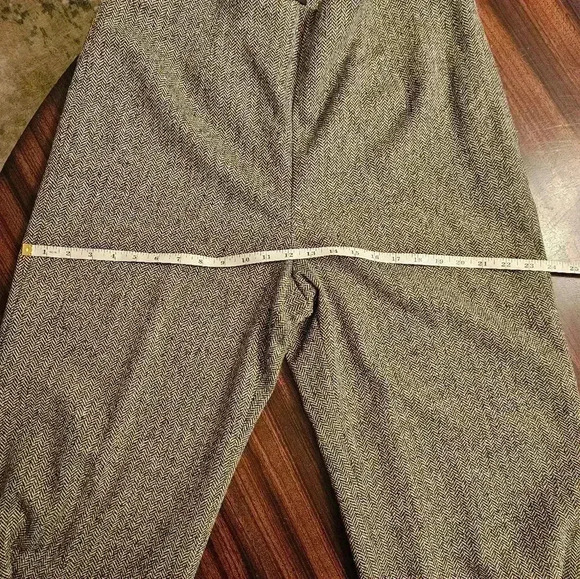 Talbots Womens High-Rise Flat Front Wide Leg Trouser Gray Tweed Sz 16 NWT - Picture 7 of 9